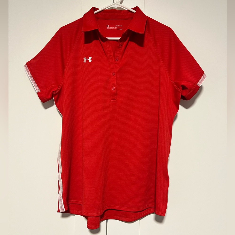 Under Armour Red Golf Shirt